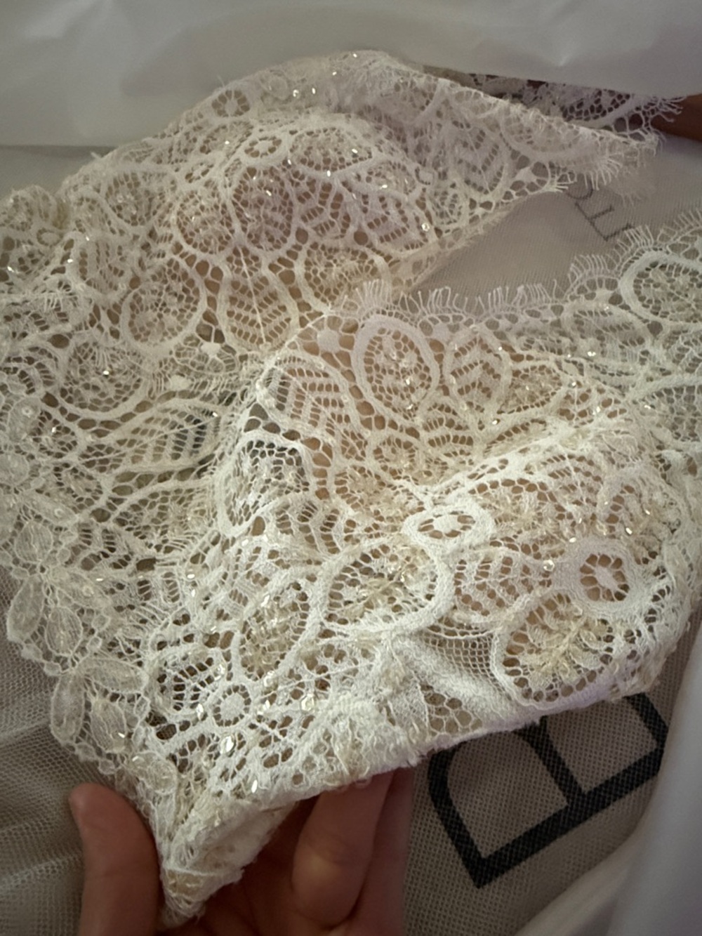 Floral Lace  Halter Wedding  Dress - Picture 11 of 15
